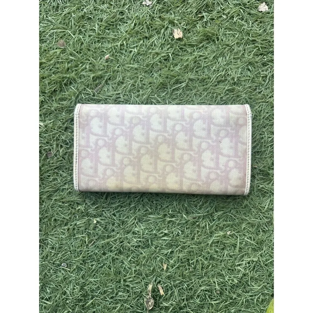 Y2K Christian Dior Trotter Wallet Pink Long Wallet